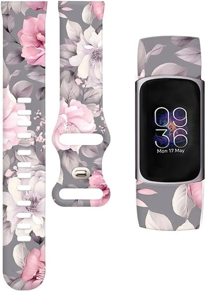 Sport Bands Compatible with Charge 6 /Charge 5 for Women Men,Soft Waterproof Replacement Straps