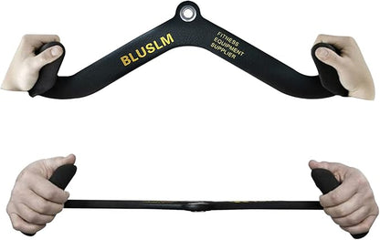 LAT Pull Down Bar for Cable Machine, LAT Pulldown Attachments T Bar V Bar Cable Attachment, Back