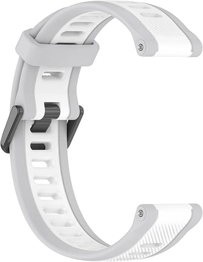 Compatible with Garmin Forerunner 165 Watch Band, 20mm Width Silicone Replacement Bands for Garmin