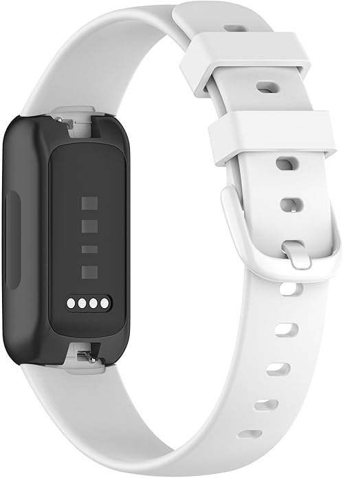2 Pack Compatible with Fitbit Inspire 3 Bands, 15.4mm Width Soft Silicone Adjustable Sport