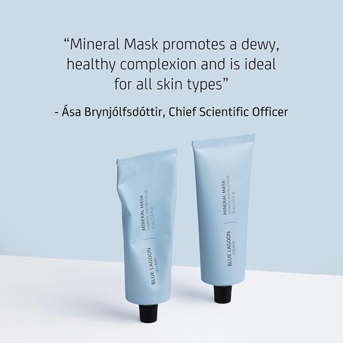 Blue Lagoon Hydrating Overnight Mineral Face Mask, Lightweight Gel Mask For Intense Hydration &
