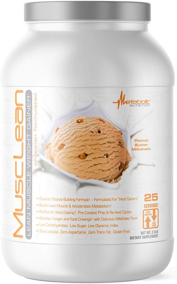 Metabolic Nutrition - Musclean - Milkshake, Whey High Protein Meal Replacement, Maintenance