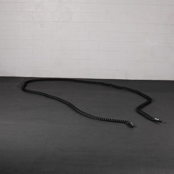 Titan Fitness Battle Rope 50ft x 2in, Poly Dacron Heavy Rope for Home Gym Conditioning Workouts