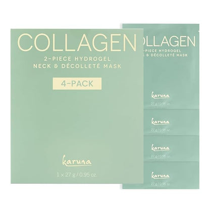 Karuna Skin - COLLAGEN Decollete & Neck Hydrogel Mask, 2-Piece Deeply Moisturizing Wrinkle Patches