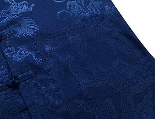 wecotton Tang Suit Men Hanfu Chinese Traditional Clothes Kung Fu Shirt Uniform Long Sleeved Coat