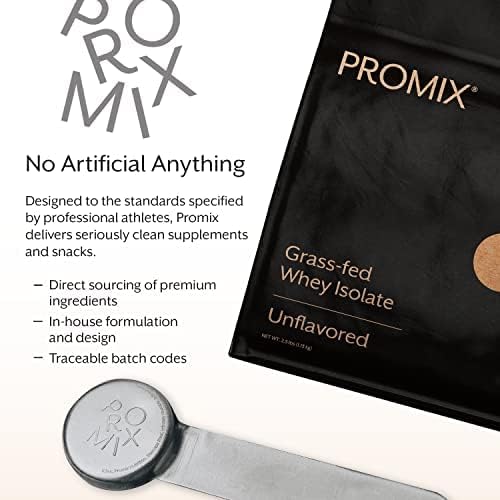ProMix Nutrition Whey Protein Isolate Powder, Unflavored - Grass-Fed & 100% All Natural - ­Post