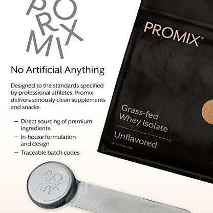 ProMix Nutrition Whey Protein Isolate Powder, Unflavored - Grass-Fed & 100% All Natural - ­Post