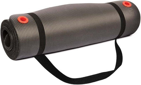 Body Sport Non-Slip Exercise Mat for Men & Women, Thick Foam Surface for Yoga, Pilates, Fitness &