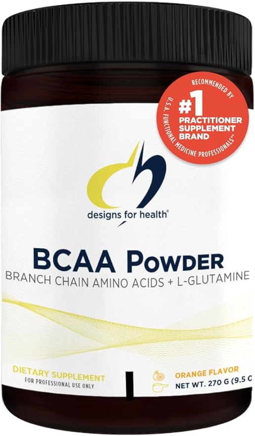 Designs for Health BCAA Powder with L-Glutamine - Branched Chain Amino Acids Powder + L-Glutamine