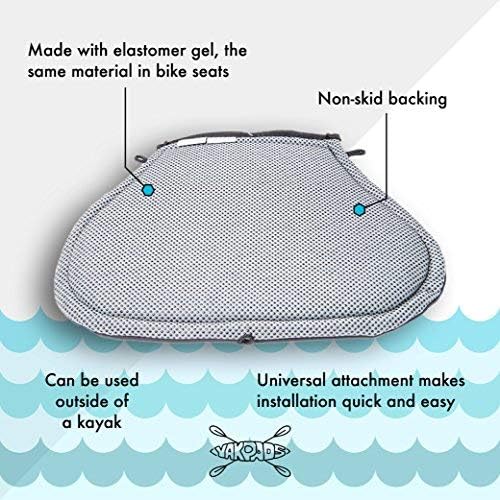Cascade Creek Cushioned Seat Pad by, Gel Seat Pad for Kayaks and Kayak Accessories, for Outdoor