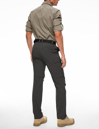 Wespornow Men's-Convertible-Hiking-Pants Quick Dry Lightweight Zip Off Breathable Cargo Pants for