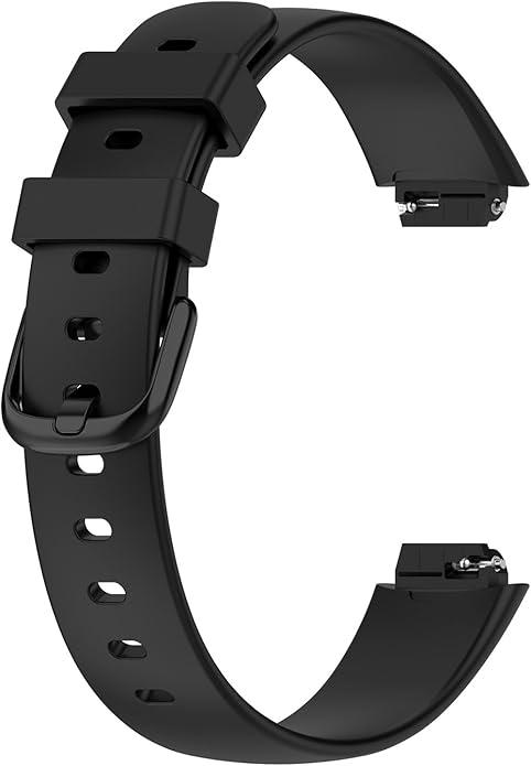 2 Pack Compatible with Fitbit Inspire 3 Bands, 15.4mm Width Soft Silicone Adjustable Sport