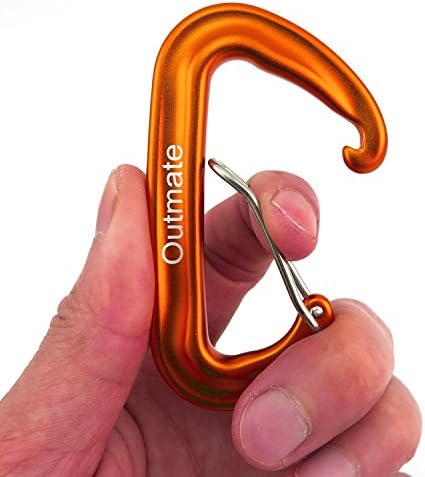 12kN 3.2"x2" Heavy-Duty Carabiner Clips - Durable, Lightweight Aluminum Alloy Carabiners for
