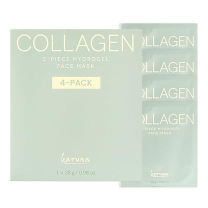 Karuna Skin - COLLAGEN Face Mask Sheets, Hydrogel 2-Piece Facial Mask, Age-Defying, Hydrating