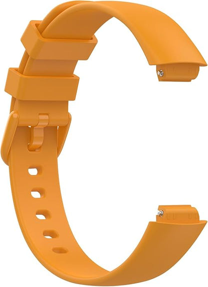 2 Pack Compatible with Fitbit Inspire 3 Bands, 15.4mm Width Soft Silicone Adjustable Sport