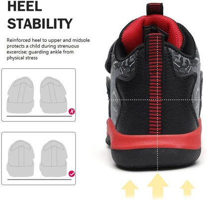 GEERX Dino Kids Boys Basketball Shoes Non Slip High Top Ankle Protection Sport Athletic Boy Sneakers