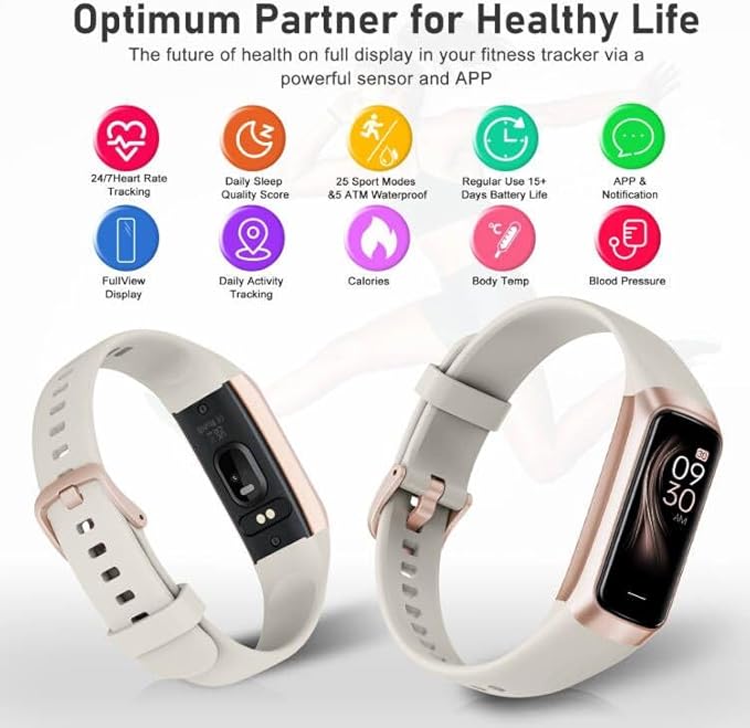 Fitness Tracker with Step Counter/Calories/Stopwatch, Activity Tracker, Health Tracker with Heart