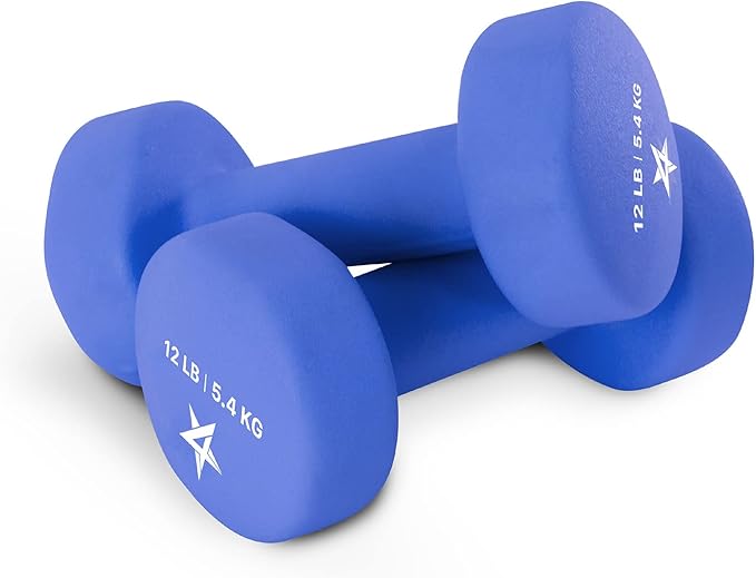Yes4All Neoprene Coated Dumbbell Hand Weight Sets of 2 - Multiple Weight Options with 15 Colors