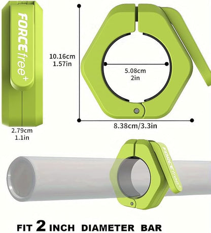 Barbell Clips (Pair), Barbell Clamps, Quick Release Olympic Barbell Clamps with Anti Slip TPR Grip