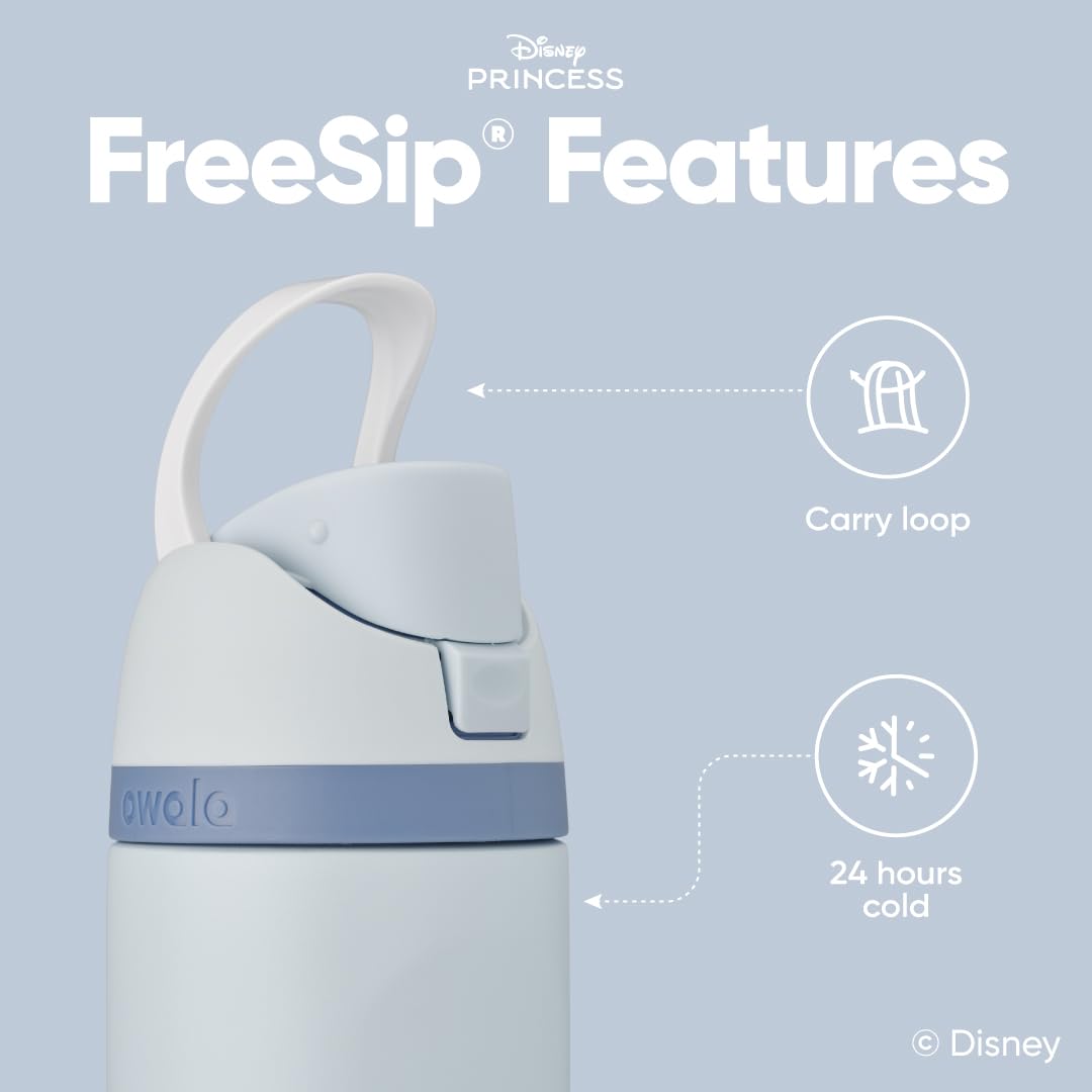 Owala Princess FreeSip Stainless Steel Water Bottle 24 oz Cinderella