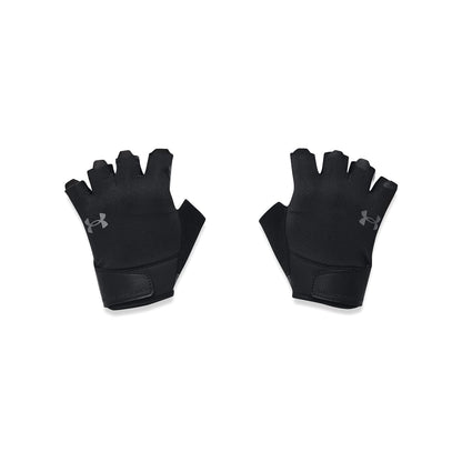 Under Armour Men's Training Half Finger Gloves , (001) Black / Black / Pitch Gray, Large