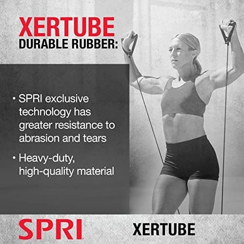SPRI Xertube Resistance Bands with Handles – All Exercise Cords Sold Separately with Home Gym