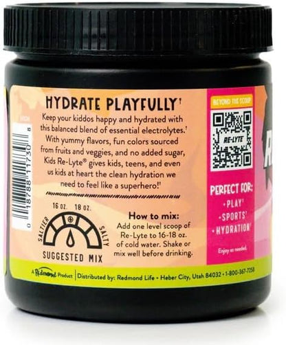 REDMOND Re-Lyte Kids Hydration Electrolyte Mix Powder, Pink Lemonade 7.62 oz