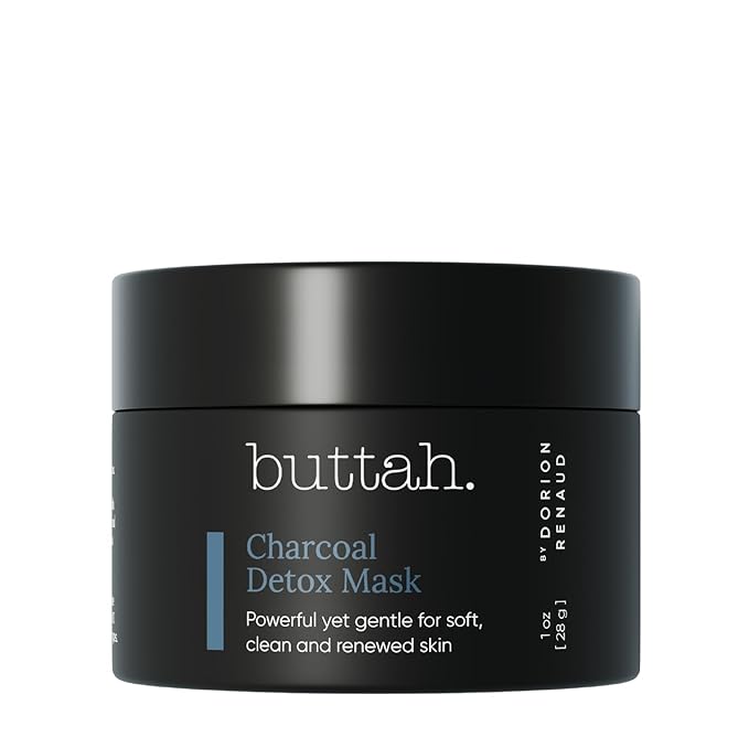 Buttah Skin Charcoal Detox Mask 1 fl oz e 30 mL - Activated Charcoal - African Butters - Rose Water