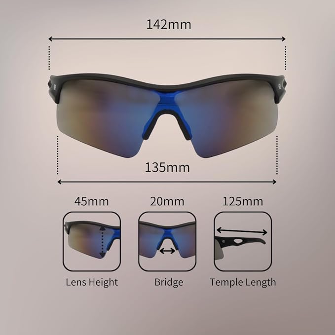 RAWIN UV Protection Sport Sunglasses | Ideal for Baseball, Cycling | Unisex for Men & Women |