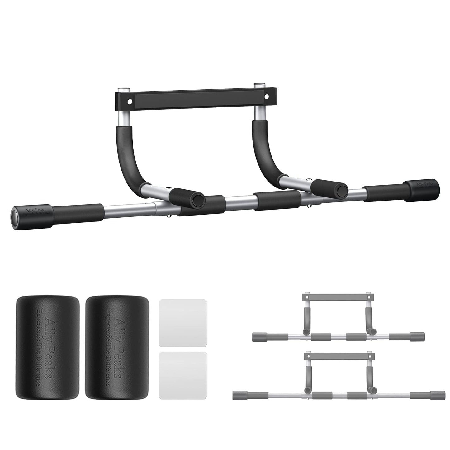 Ally Peaks Pull Up Bar for Doorway,Multiple Levels Width Adjustable Pull Up Bar Accurately Match