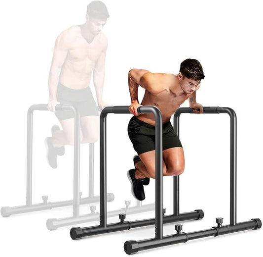 Dripex 1100lbs Adjustable Dip Bar Heavy Duty Steel Dip Station, Home Dip Stand with Two Safety