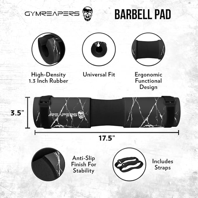 Gymreapers Barbell Squat Pad - Protective Bridge Pad For Hip Thrust, Squats, Lunges - Hip Support