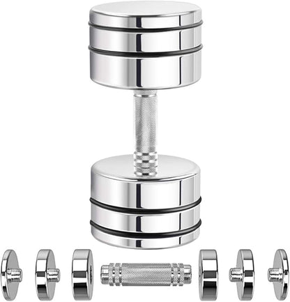 Northdeer Steel Dumbbells Ultracompact & Adjustable Chrome Dumbbell with Foam Handles 5lb 10lb 15lb