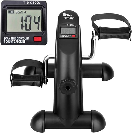 Mini Exercise Bike, himaly Under Desk Bike Pedal Exerciser Portable Foot Cycle Arm & Leg Peddler