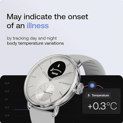 Withings ScanWatch 2 - Hybrid Smart Watch, Heart Rate Monitoring, Fitness Tracker, Cycle Tracker