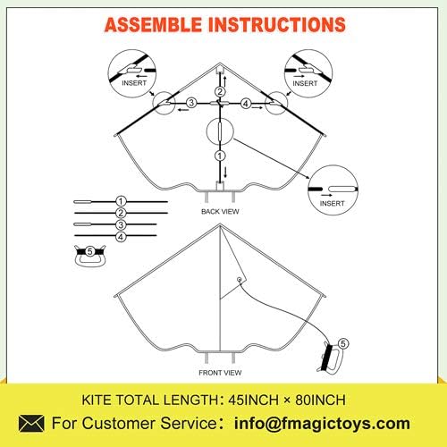 Kite for Kids Ages 3-5 4-8 & Adults, Flying Toys| Beach Toys| Outdoor Toys, Easy to Fly Butterfly