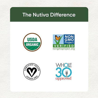 Nutiva USDA Organic Cold-Pressed Hemp Seed Plant Protein Powder, 16 Ounce, Fiber Plus with