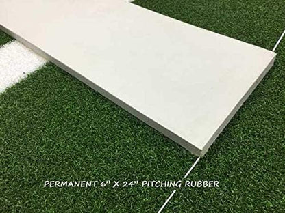Premium 10 Feet X 3 Feet Softball Pitching Mat in Green Color Softball Pitching Aids For Indoor or