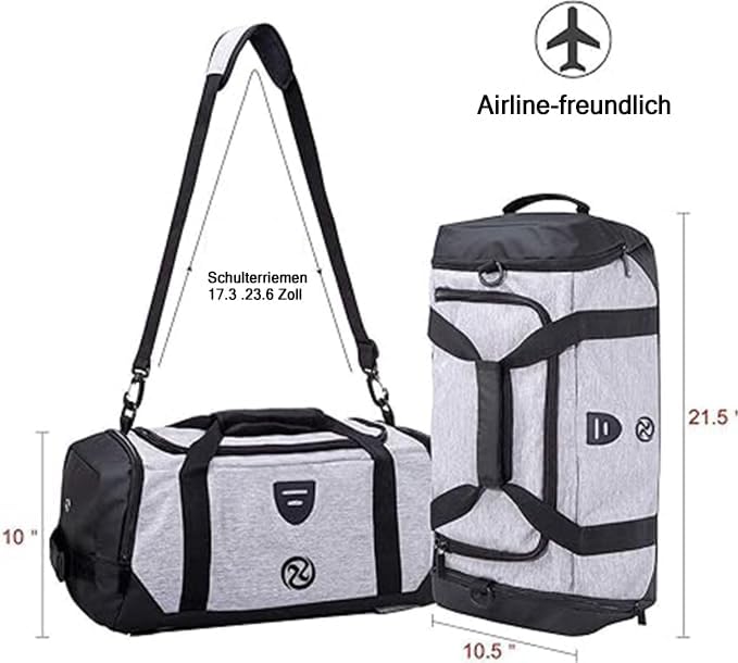 Gym Duffle Bag Backpack Waterproof Sports Duffel Bags Travel Weekender Bag for Men Women Overnight
