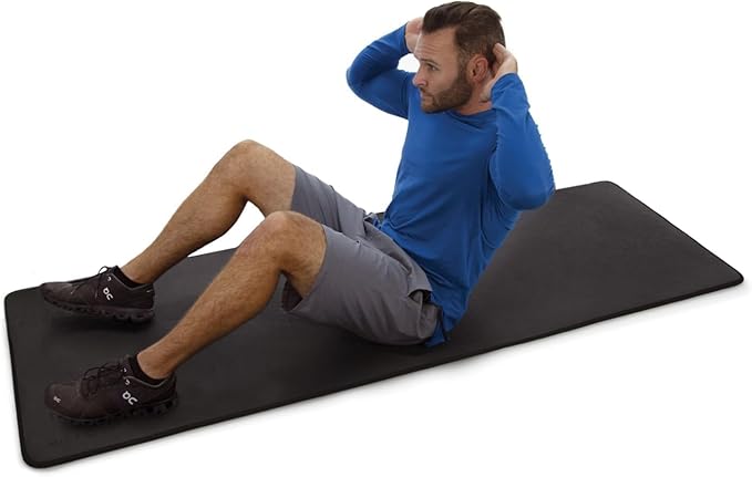 MICRODRY Deluxe Fitness Exercise Yoga Mat for Home & Gym, Extra Thick for High Impact Training