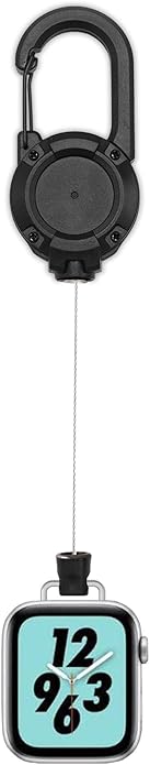 Badge Holder Retractable Clip Compatible with Apple Watch Band Series 10, Ultra 2, SE, 8 7 6 5 4 3