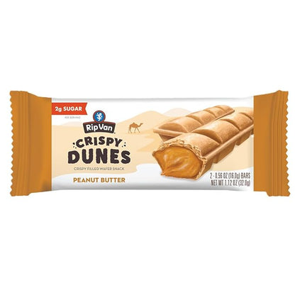 Crispy Dunes Peanut Butter Wafer Sticks ??Low-Calorie Snack with Peanut Butter Cream Filling, 90