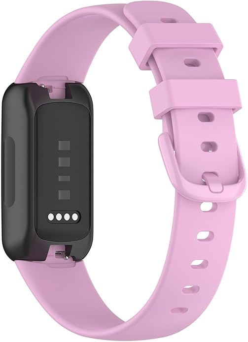 2 Pack Compatible with Fitbit Inspire 3 Bands, 15.4mm Width Soft Silicone Adjustable Sport