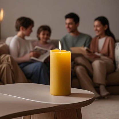 10 Packs Natural Beeswax Candles, 100% Pure Beeswax Pillar Candles for Emergency Prayer Home Decor
