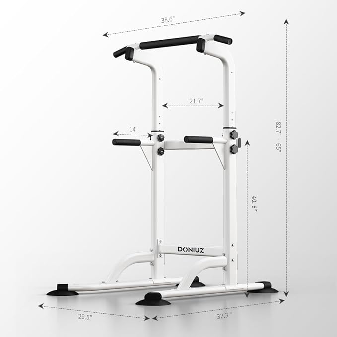 Power Tower Pull Up Bar and Dip Station, Multi-Function Home Gym, Strength Training Fitness