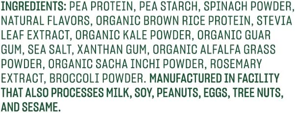 Vega Protein and Greens Protein Powder, Vanilla - 20g Plant Based Protein Plus Veggies, Vegan, Non