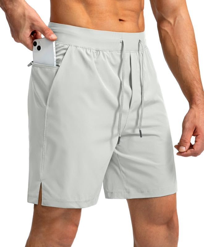 Men's Running Shorts with Zipper Pockets 9 Inch/ 7 Inch / 5 Inch Lightweight Quick Dry Gym Workout