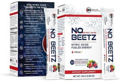 N.O. Beetz Nitric Oxide Fueled Energy Boost Supplement, Hydration & Cellular Energy Production