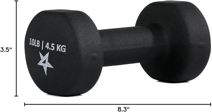 Yes4All Neoprene Coated Dumbbell Hand Weight Sets of 2 - Multiple Weight Options with 15 Colors