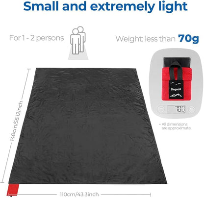 Pocket Picnic Blanket for 1-2 Persons, 43.3x55.12″ Sand Free Beach Blanket, SandProof Waterproof